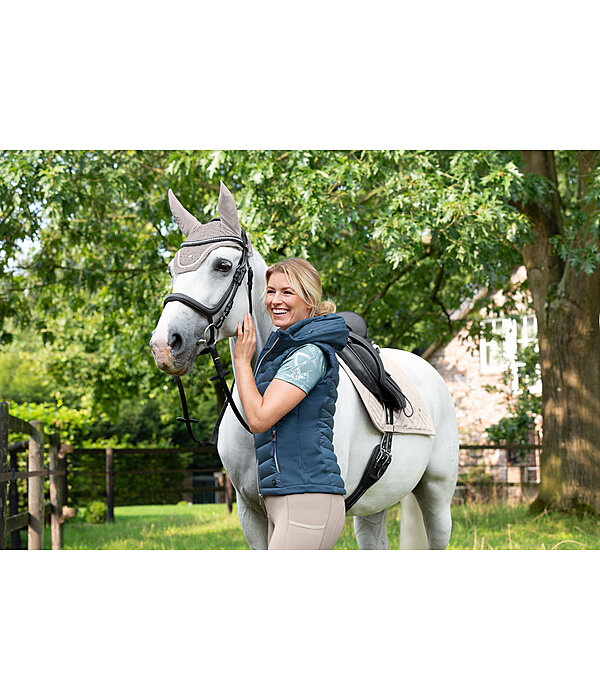 Gilet da equitazione combinato softshell con cappuccio Zoey