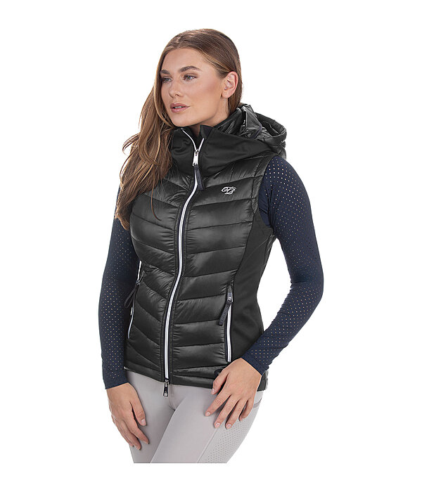 Gilet da equitazione combinato softshell con cappuccio Zoey