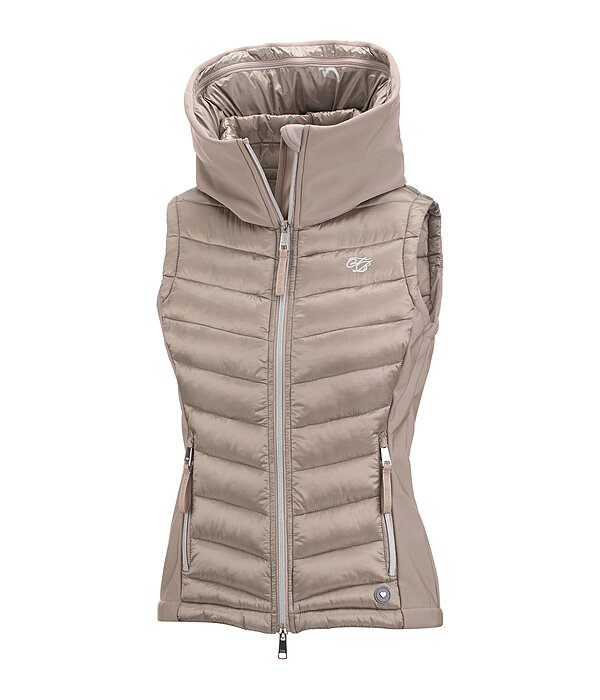 Gilet da equitazione combinato softshell con cappuccio Zoey