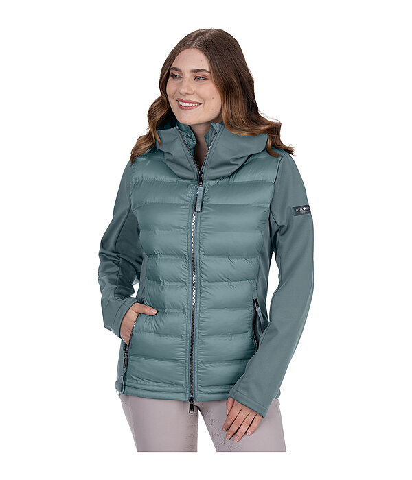 Giacca da equitazione combinata softshell con cappuccio Celina