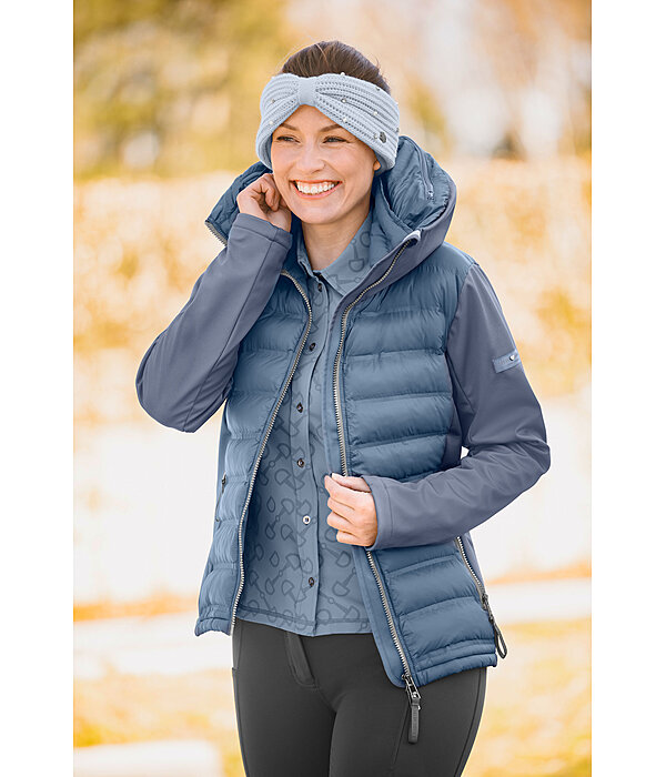 Giacca da equitazione combinata softshell con cappuccio Celina