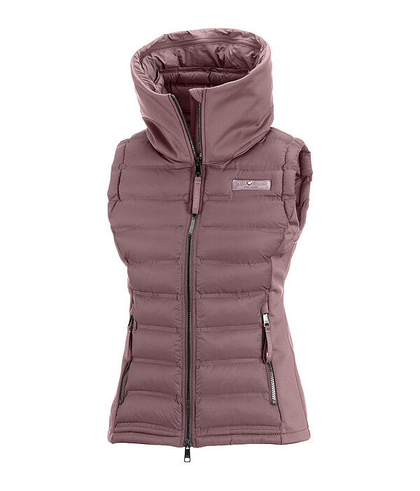 Gilet da equitazione combinato softshell con cappuccio Jessy