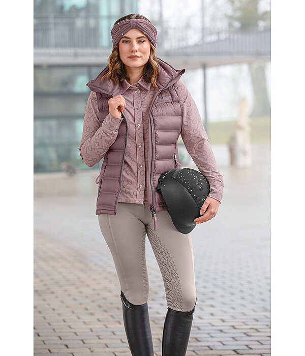 Gilet da equitazione combinato softshell con cappuccio Jessy