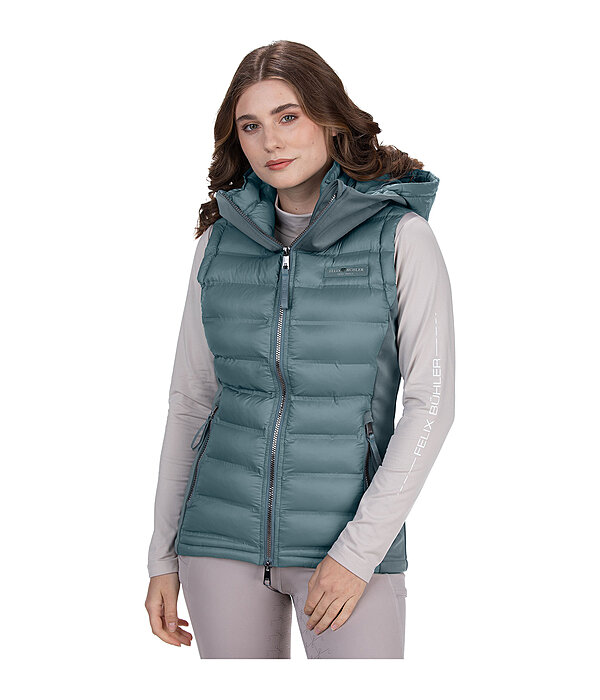 Gilet da equitazione combinato softshell con cappuccio Jessy