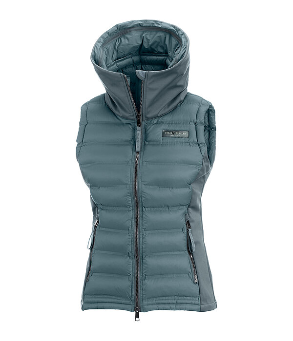 Gilet da equitazione combinato softshell con cappuccio Jessy