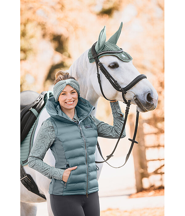 Gilet da equitazione combinato softshell con cappuccio Jessy