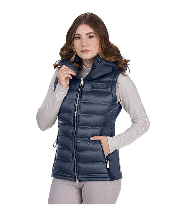 Gilet da equitazione combinato softshell con cappuccio Jessy
