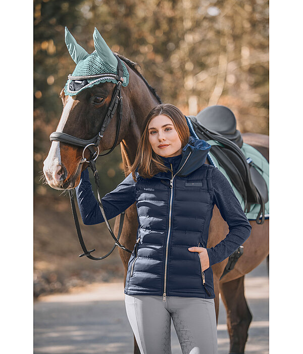 Gilet da equitazione combinato softshell con cappuccio Jessy
