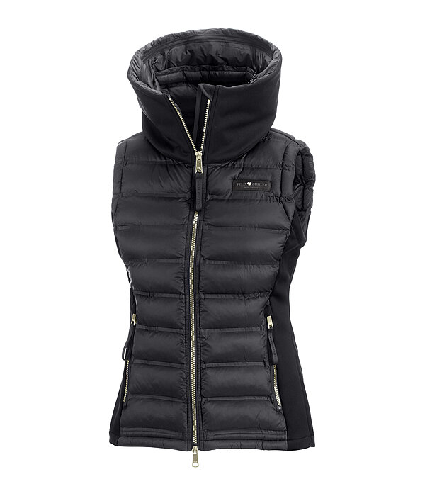 Gilet da equitazione combinato softshell con cappuccio Jessy