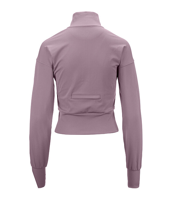 Felpa cropped con zip Leana