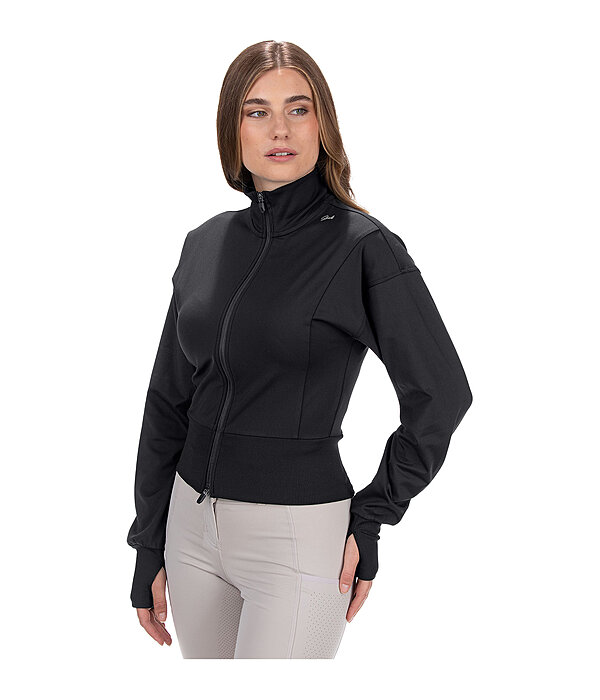 Felpa cropped con zip Leana