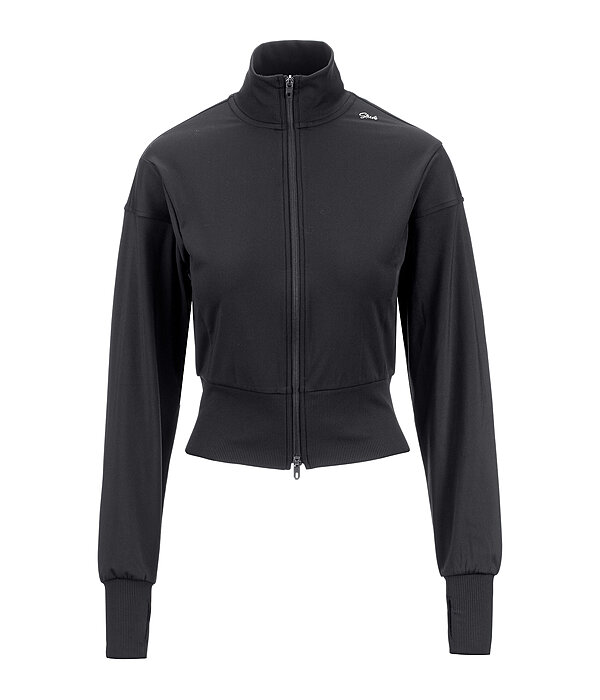 Felpa cropped con zip Leana