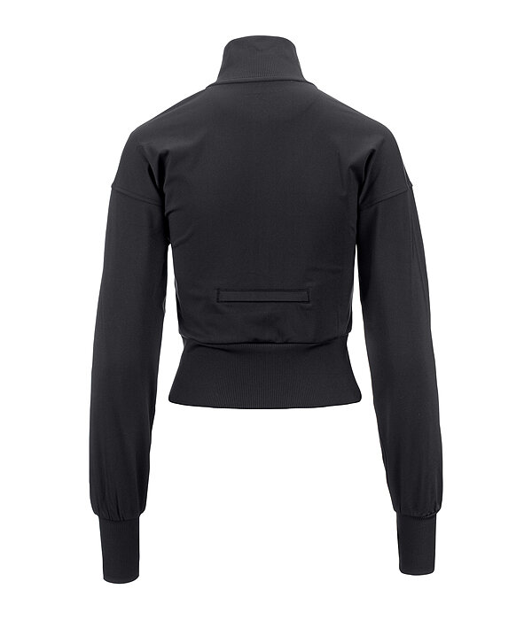 Felpa cropped con zip Leana