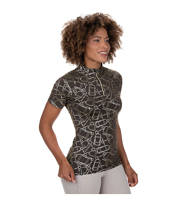 T-shirt funzionale con zip Amber