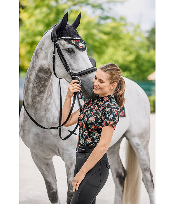 T-shirt funzionale con zip Fleur