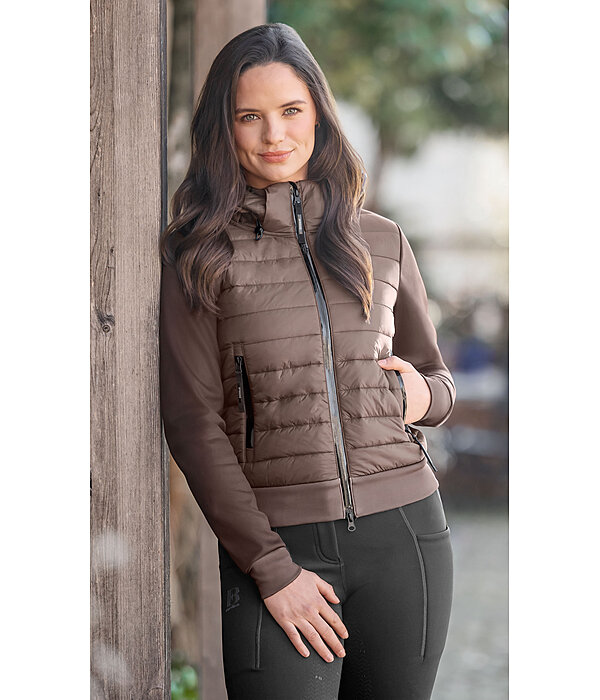 Giacca da equitazione combinata softshell con cappuccio Sabine