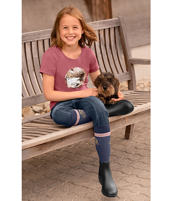 T shirt per bambini con paillettes reversibili Mala Kramer Equitazione