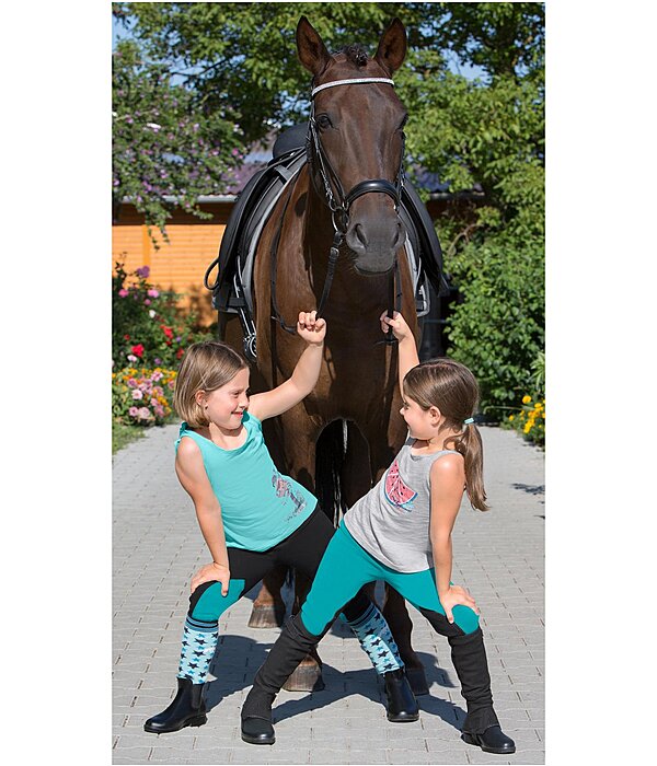 Pantaloni da equitazione con grip al ginocchio per bambini Janis