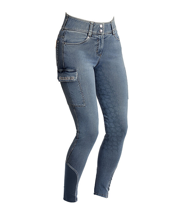 Jeans da equitazione full grip a vita alta Laura
