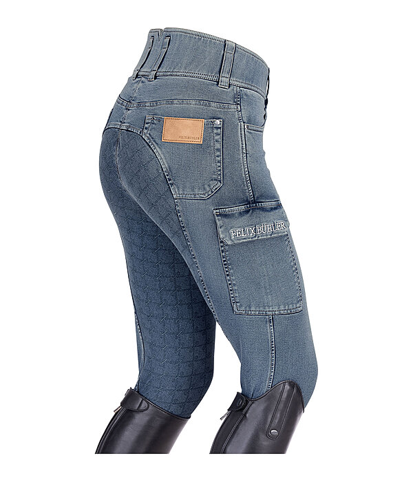 Jeans da equitazione full grip a vita alta Laura