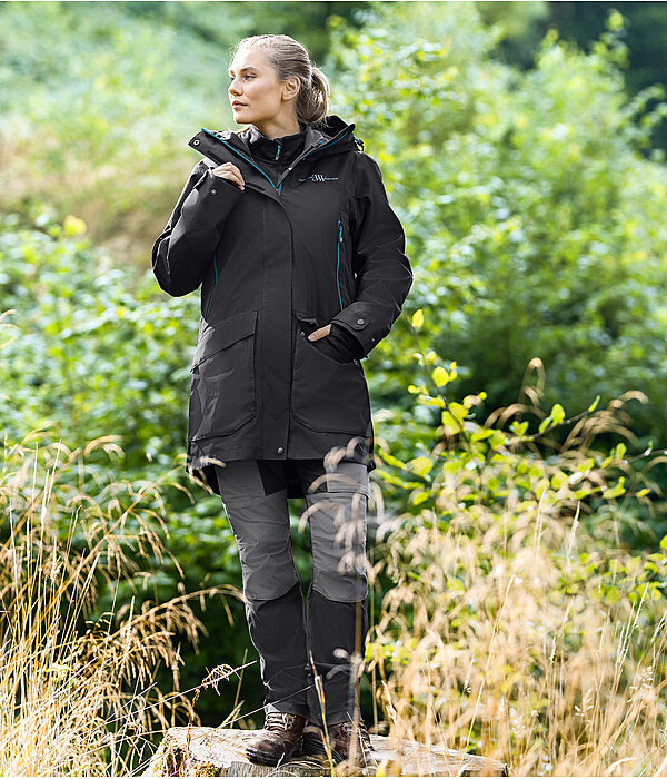EWW-Outfit 3 in 1 parka outdoor funzionale & impermeabile con gilet rimovibile in nero